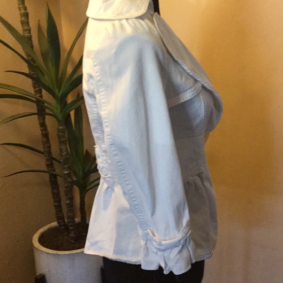 Maternity White denim jacket By Hontto - Picture 6 of 10